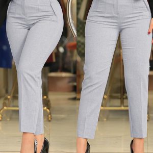 High Waist Cropped Work Pants, Pants, chicme - Women's Fashion Online