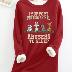 Punish Animal Cruelty Cute Dogs Paw Cotton-Blend Dog Casual Fleece Sweatshirt, Hoodies&Sweatshirts, Lilicloth.com