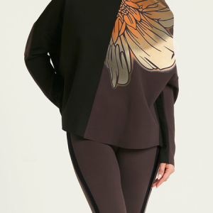 Floral Casual Stand Collar Long Sleeve Shirt, Blouses and Shirts, color:As Picture|size:XXL, Stylewe