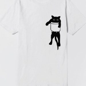 Women Casual Cat Printed Cotton Crew Neck T-shirt & Top, T-shirts, color:White|size:3XL, Noracora