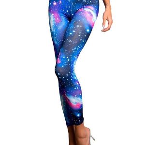 Women's Galaxy Space Cosmic Tie Dye Graphic Stretchy Tights Leggings Pants, Active Pants, chicme - Women's Fashion Online