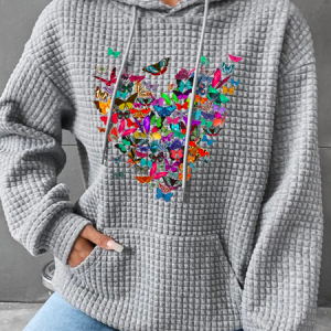 Simple Butterfly Hoodie Loose Hoodie, Hoodies&Sweatshirts, Lilicloth.com