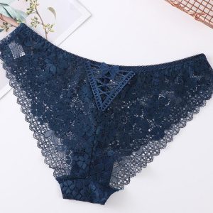 Bowknot Decor Crochet Lace Panty, Panties, chicme - Women's Fashion Online