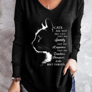 Plus Size V Neck Loose Casual Jersey T-Shirt, Long sleeves, Lilicloth.com