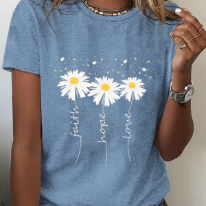 Loose Casual Text Letters Jersey T-shirt, T-shirts, color:Blue|size:3XL, Noracora