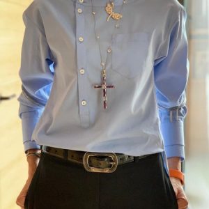 Loose Urban Plain Long Sleeve Blouse, Blouses and Shirts, color:Sky Blue|size:XXL, Stylewe
