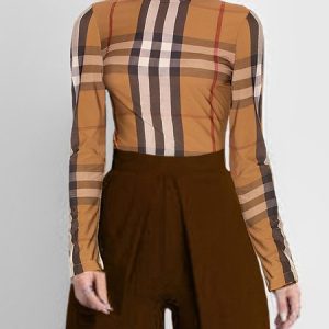 Turtleneck Urban Long Sleeve Plaid T-Shirt, Tees, color:As Picture|size:XXL, Stylewe