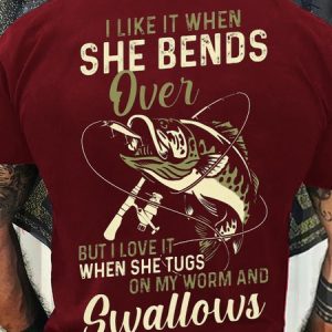 Men's Casual Cotton Funny Fishing Lover T-Shirt, T-shirts, Lilicloth.com