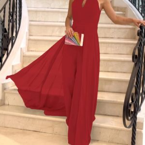 Sleeveless Ruched Asymmetrical Jumpsuit, Jumpsuits, chicme - Women's Fashion Online