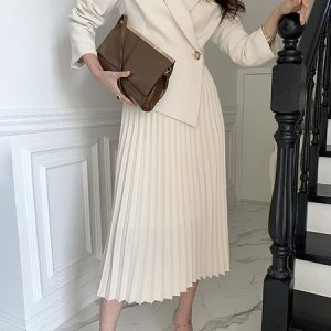Regular Fit Plain Urban Lapel Collar Long Sleeve Midi Dress With No Belt, Midi Dresses, color:As Picture|size:XXL, Stylewe