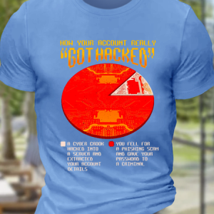 Men's Cyber Security Funny White Hat Hacker Crew Neck Casual Cotton T-Shirt, T-shirts, Lilicloth.com