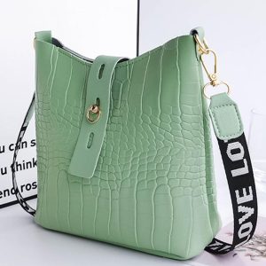Crocodile Letter Tape Strap Crossbody Shoulder Bag, Bags, chicme - Women's Fashion Online