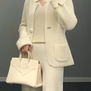 High Elasticity Urban Plain Others Regular Fit Long Sleeve Cardigan, Cardigans, color:Off White|size:XXL, Stylewe