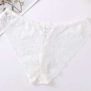 Bowknot Decor Crochet Lace Panty, Panties, chicme - Women's Fashion Online