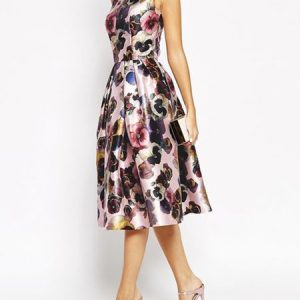 Daily Regular Fit Boat Neck Urban Dress, Midi Dresses, color:Pink|size:XXL, Stylewe