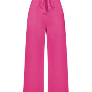 Casual Plain Long Pant, Pants, color:Rose Red|size:XL, Noracora