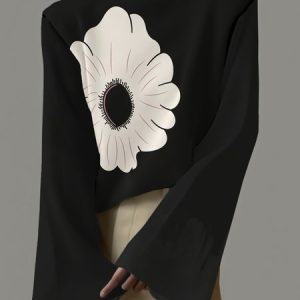 Regular Fit Long Sleeve Urban Turtleneck Shirt, Blouses and Shirts, color:Black|size:XXL, Stylewe