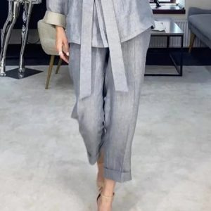 Daily  Regular Fit Plain Fashion Straight Pants, Pants, color:Gray|size:XXL, Stylewe