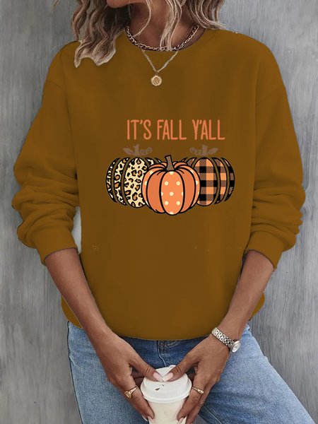 Crew Neck Heart/Cordate Loose Casual Sweatshirt, Hoodies&Sweatshirts, Lilicloth.com