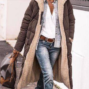 Pocket Design Versatile Longline Thermal Puffer Coat, Jackets & Coats, chicme - Women's Fashion Online
