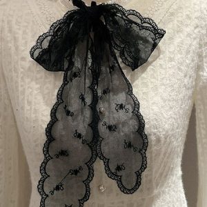 Elegant Faux Pearl Bowknot Imitation Silk Necklaces Clothing and Bag Decoration, Necklaces, color:Color6|size:One-size, Stylewe