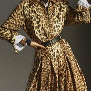 Leopard Urban Blouse, Blouses and Shirts, color:Leopard|size:XXL, Stylewe