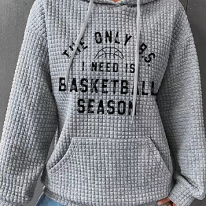 Basketball Season The Only BS I need Text Letters Simple Hoodie Hoodie, Hoodies&Sweatshirts, Lilicloth.com