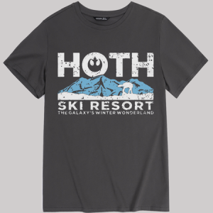 Men's Hoth Ski Resort Casual Cotton Crew Neck Text Letters T-Shirt, T-shirts, Lilicloth.com