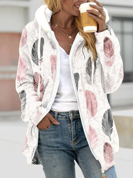Casual Hoodie Loose Ombre Teddy Jacket, Jackets& Coats, Lilicloth.com