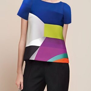Regular Fit Geometric Urban Short Sleeve Shirt, Blouses and Shirts, color:Multicolor|size:XXL, Stylewe