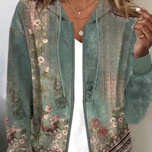Ethnic Hoodie Casual Jacket, Jackets& Coats, Lilicloth.com