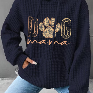Dog Mama Loose Simple Hoodie, Hoodies&Sweatshirts, Lilicloth.com