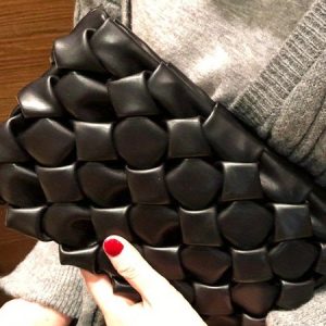 Urban Weave Square Clutch Bag Chain Crossbody Bag, Bags, color:Black|size:One-size, Stylewe
