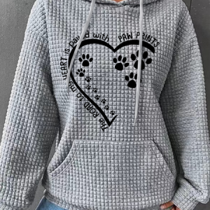 Casual Hoodie Dog Hoodie, Hoodies & Sweatshirts, color:Gray|size:3XL, Noracora