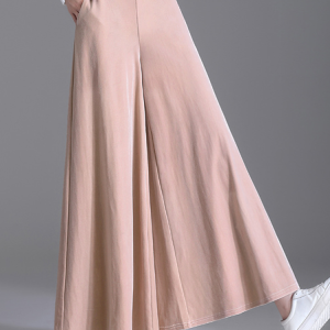 Women Casual Plain Spring/Fall Velvet Ankle Pants, Pants, color:Pink|size:5XL, Noracora