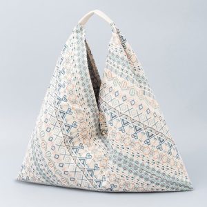 Boho Color Block Geometric Large Capacity Canvas Tote Bag, Bags, color:Color12|size:One-size, Stylewe