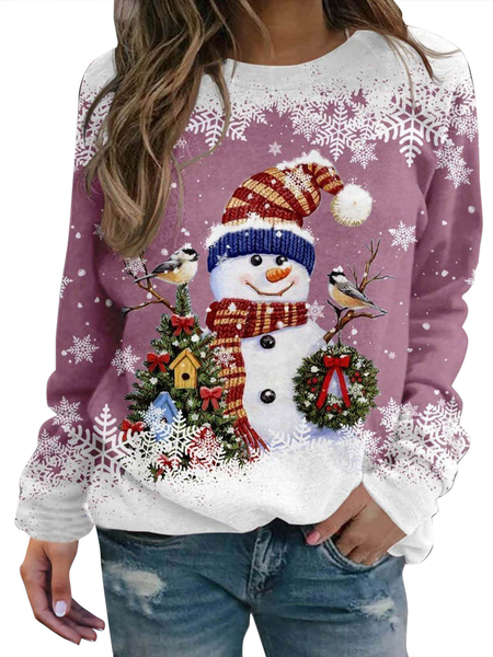 Casual Jersey Crew Neck Regular Fit Sweatshirt, Hoodies&Sweatshirts, Lilicloth.com