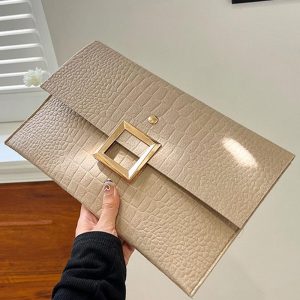 Crocodile Square Magnet Flap Clutch Bag, Bags, chicme - Women's Fashion Online