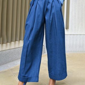 Daily Plain Regular Fit Casual Jeans, Jeans, color:Blue|size:XXL, Stylewe