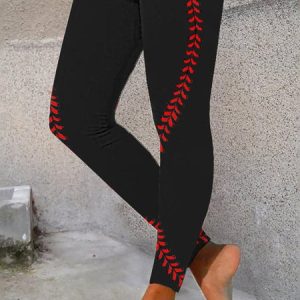 Casual Geometric Long Legging, Leggings, color:Color9|size:XXL, Noracora