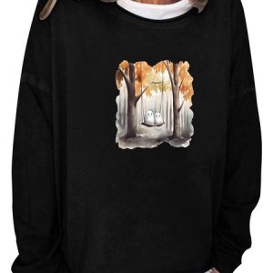 Casual Abstract Crew Neck Sweatshirt, Hoodies&Sweatshirts, Lilicloth.com