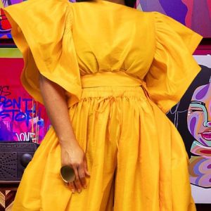 Regular Fit Plain Crew Neck Urban Shirt, Blouses and Shirts, color:Yellow|size:XXL, Stylewe