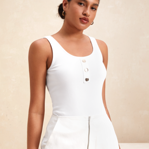 Women Casual Basic Crew Neck Plain Tank Top, Tanks & Camis, color:White|size:XXL, catalog Noracora shop