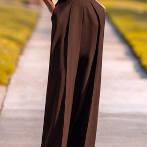 Plain Urban Loose Fashion Pants, Pants, color:Brown|size:XXL, Stylewe