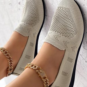 Hollow Out Breathable Casual Loafers, Slip-on, chicme - Women's Fashion Online