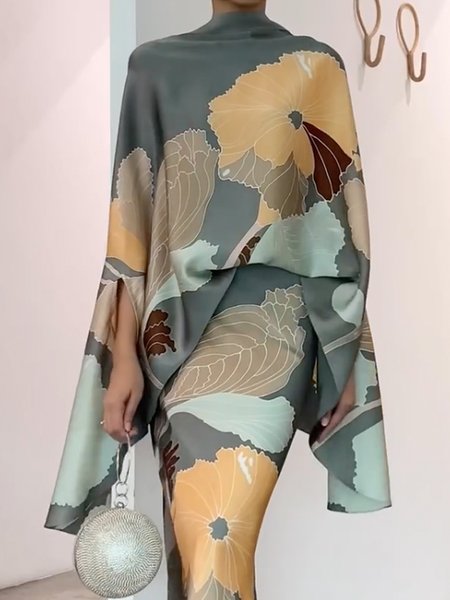 Loose Floral Elegant Shirt, Blouses and Shirts, color:As Picture|size:XXL, Stylewe