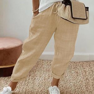 Drawstring Pocket Design Causal Pants, Pants, chicme - Women's Fashion Online