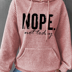 Casual Hoodie Text Letters Hoodie, Hoodies & Sweatshirts, color:Pink|size:3XL, Noracora