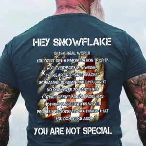 Men's Hey Snowflake You Are Not Special Cotton T-shirt, T-shirts, Lilicloth.com