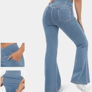 Plain Casual Jeans, Denim&Jeans, color:Light Blue|size:XXL, Noracora